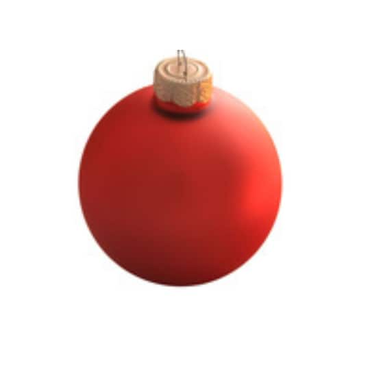 Whitehurst 2.75" Christmas Matte Glass Ball Ornaments